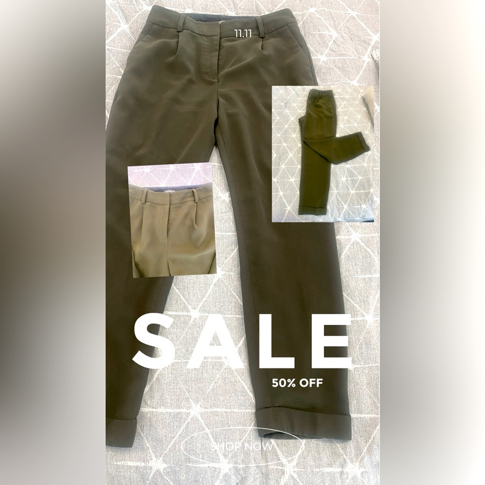 Express dress pants 4 hunter green